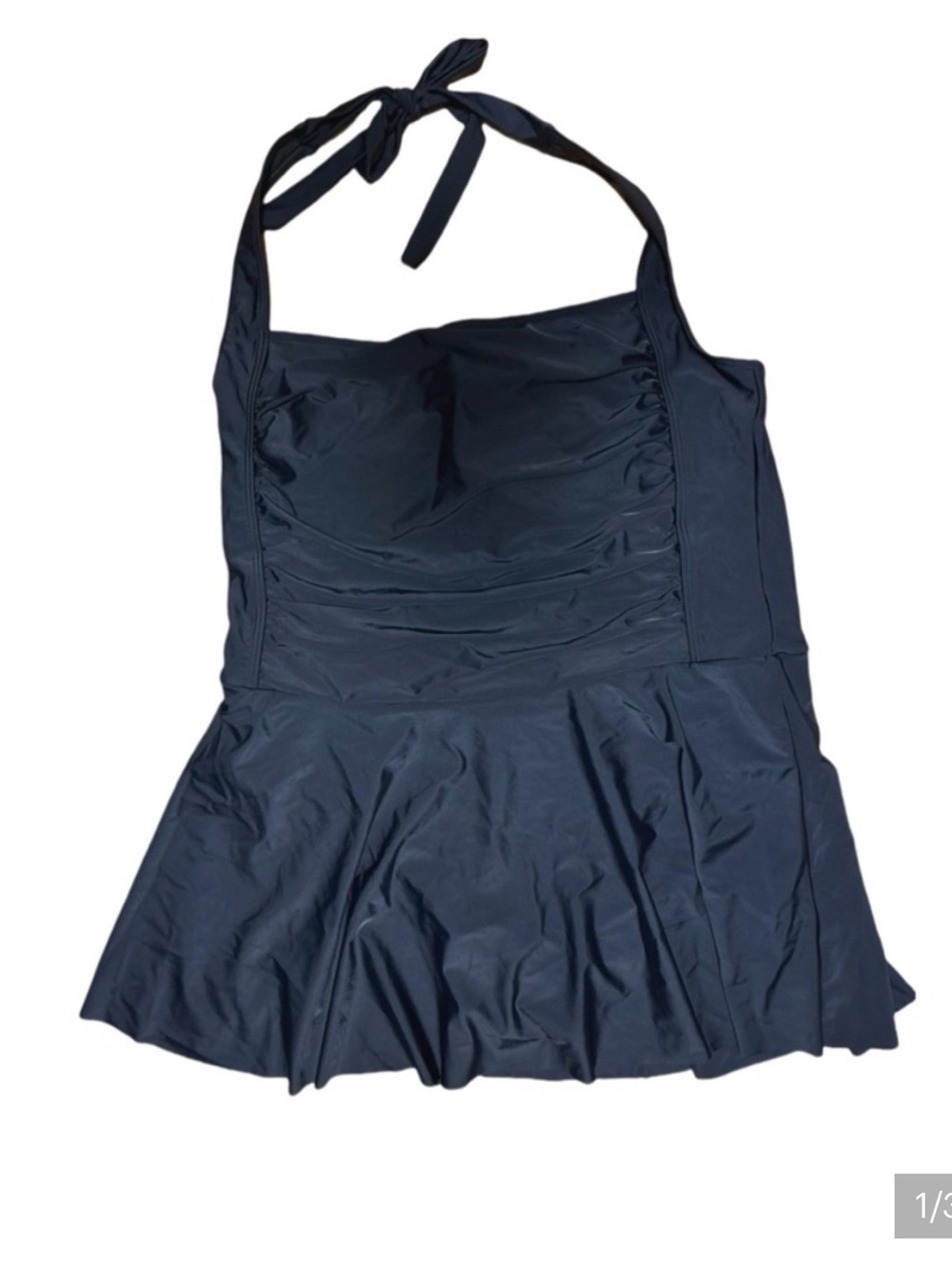 Black Halter One-Piece Swimdress